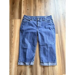 Riders By Lee Capri Jeans Women's 16 Medium Wash Denim Blue